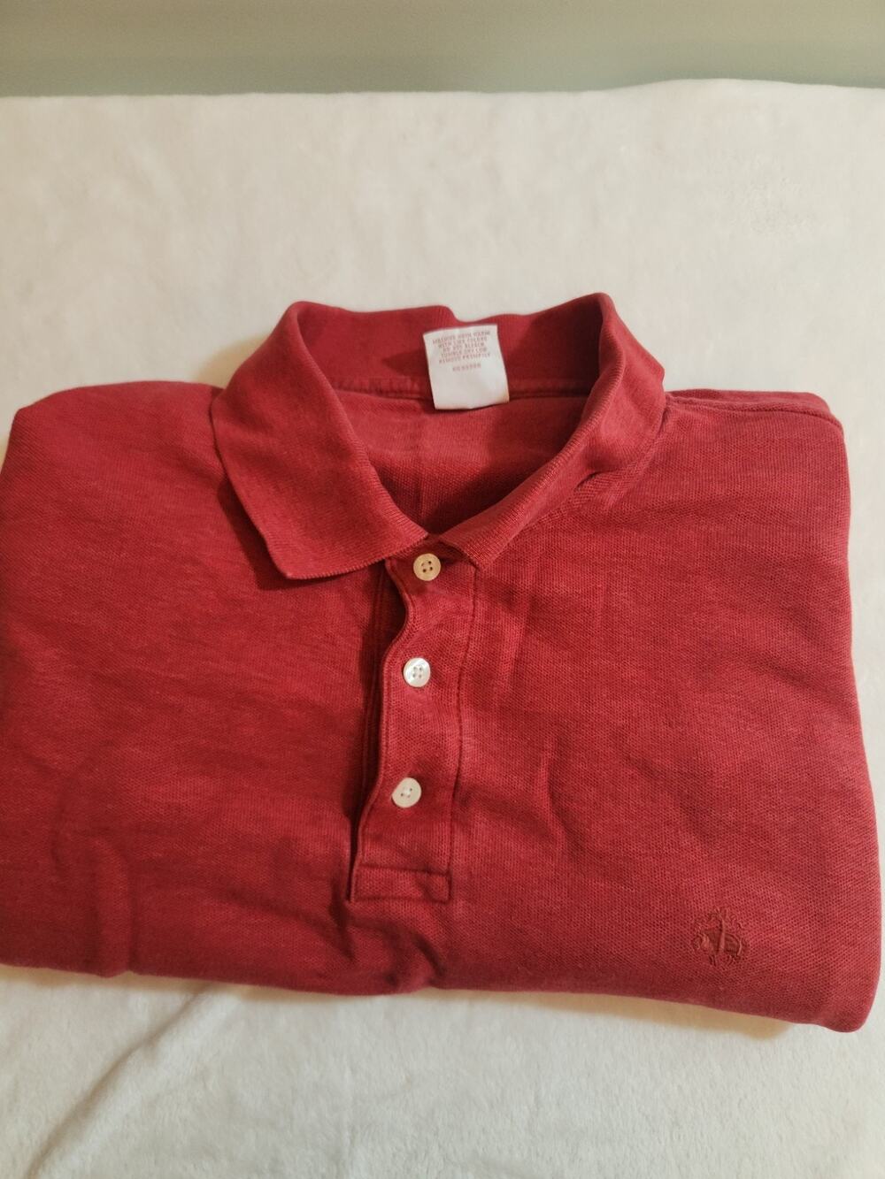 Brooks Brothers 100% Cotton Polo Shirt Mens XL Long Sleeve Logo Golf Preppy